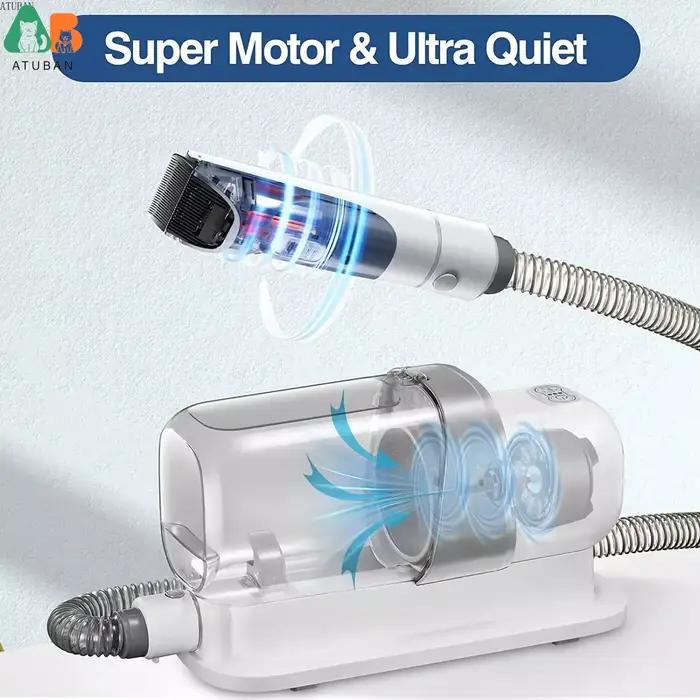 ATUBAN aspirateur de toilettage pour animaux de compagnie et Kit de toilettage pour chiens avec une 