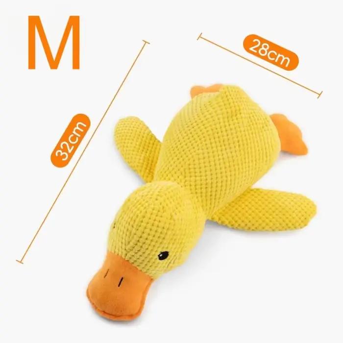 Jouet Canard Apaisant pour Chien, Jouets en Peluche Apaisants pour Animaux avec Son Couinement, Comp