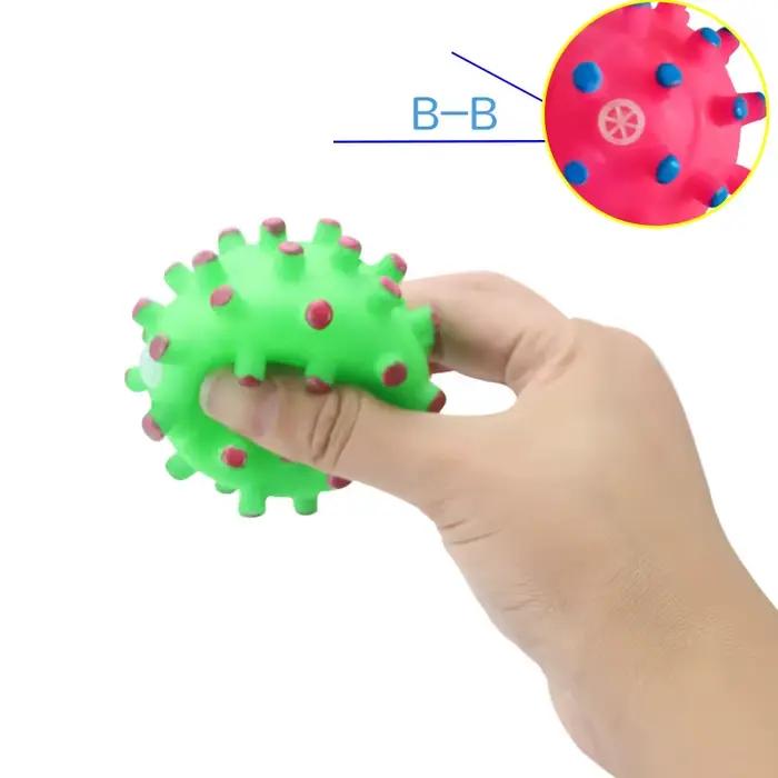 Balle à mâcher avec couinement pour petits chiens, jouets pour animaux de compagnie, diamètre 6cm, b