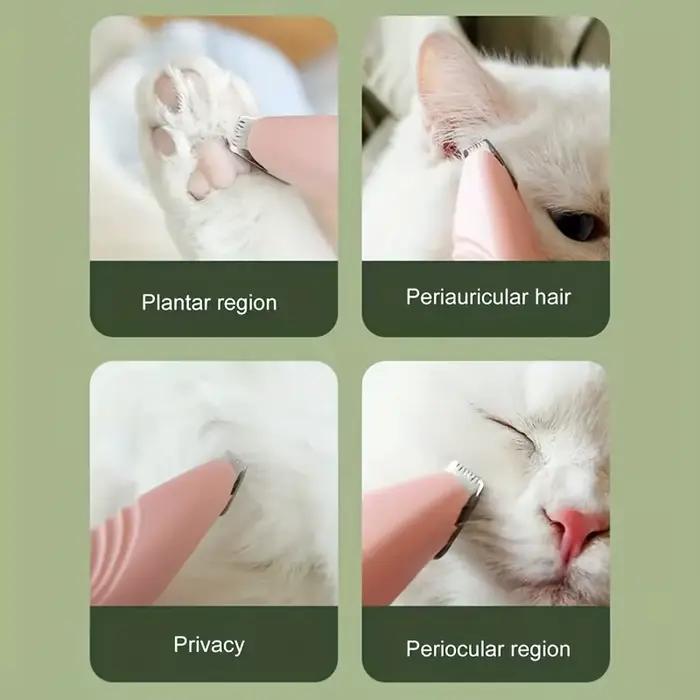 Tondeuse électrique pour animaux de compagnie, 1 pièce, pour chats, chiens, pieds, chargeur USB, pat