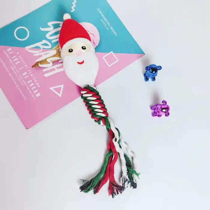 Jouet à mâcher de noël pour chien, bonhomme de neige, peluche résistante aux morsures, nettoyage des