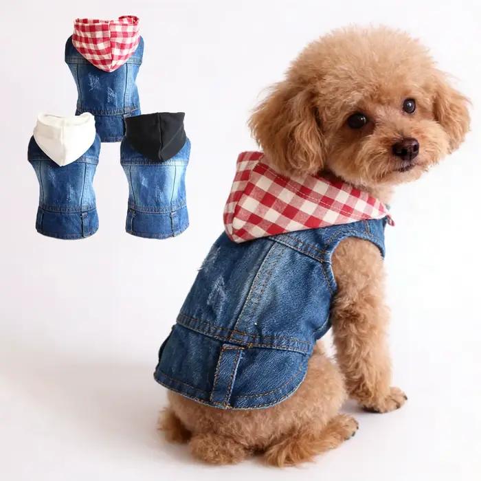 Veste en jean pour chiens, vêtements pour animaux de compagnie, mode pour petits et moyens chiens, c