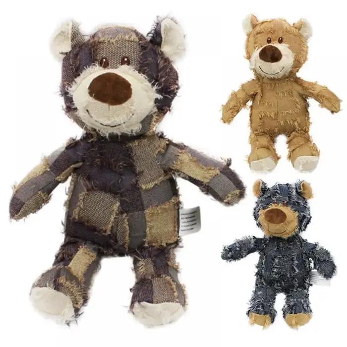 Ours en peluche pour animaux de compagnie, jouet interactif en peluche pour chien, meulage, nettoyag