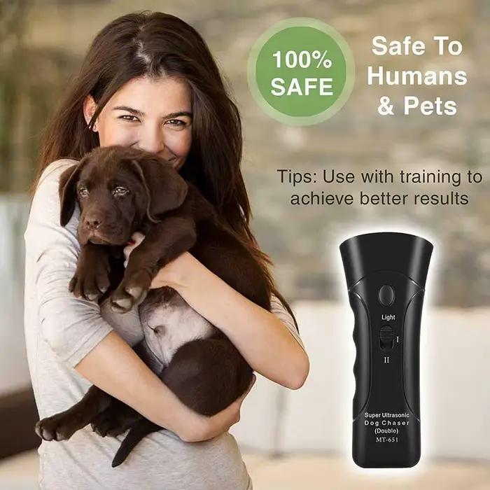 Répulsif ultrasonique pour chiens, dispositif Anti-aboiement Portable avec lanière indicateur LED, d