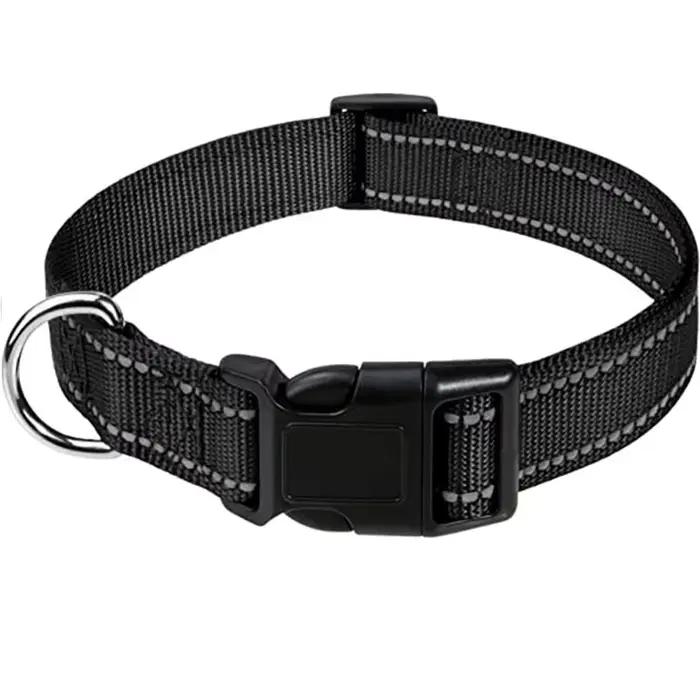 Collier pour chien en nylon réfléchissant, collier pour chien de petite, moyenne et grande taille, l