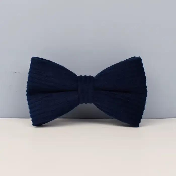 Ensemble collier et laisse pour chien en velours côtelé bleu violacé, plaque nominative gravée sur m