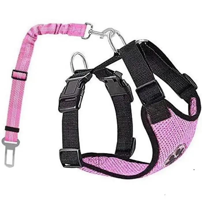 TWindsor-Ensemble de ceinture de sécurité pour voiture pour chien, réglable, maille respirante, sécu