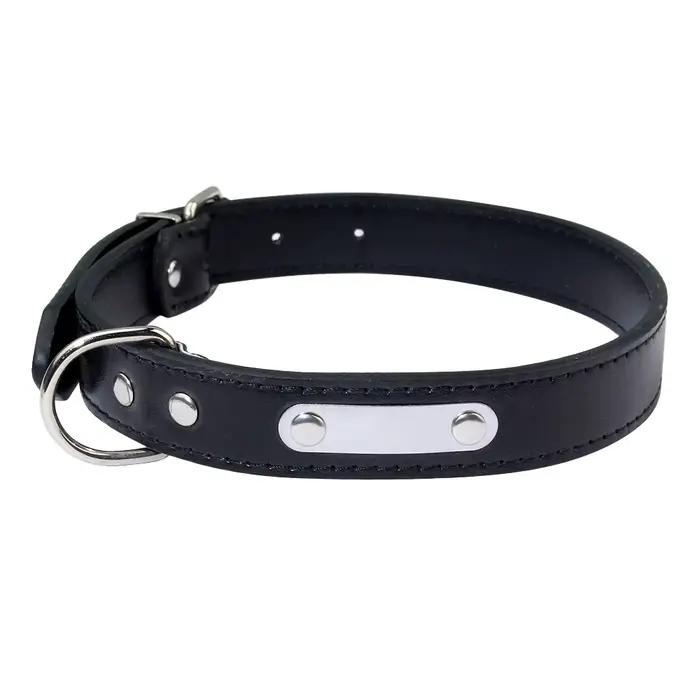 Collier de chien en cuir PU personnalisé colliers de chiens rembourrés doux nom de gravure gratuit p