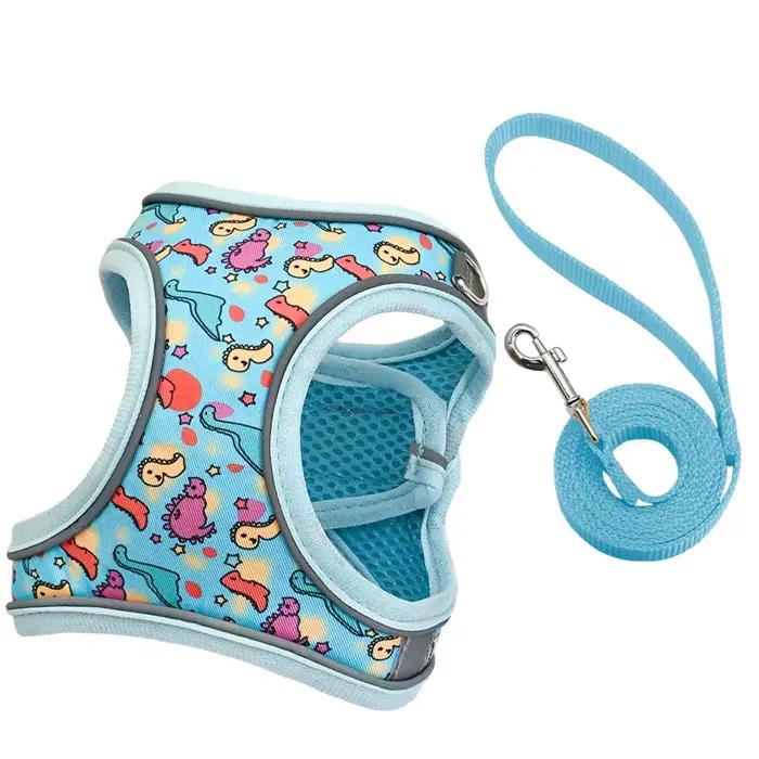 L'ensemble harnais et laisse pour chien DH009Cartoon-Dog présente une conception en maille nid d'abe