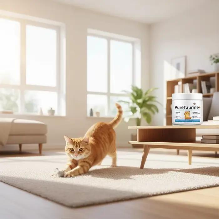 Complément alimentaire en poudre de taurine pour chats, 200 g, riche en taurine pure à 99,9 % pour a