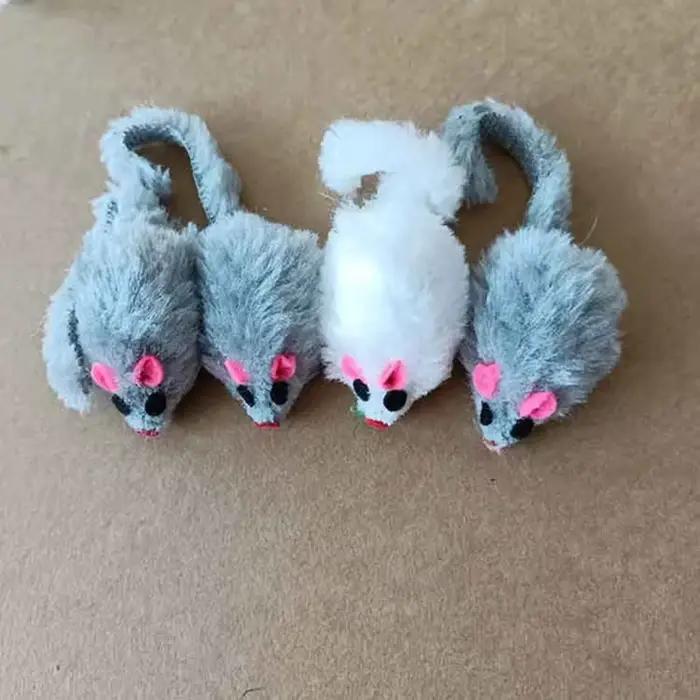 Jouet en peluche pour chat, 5 pièces, souris interactive douce et solide, jouets pour chaton drôle, 