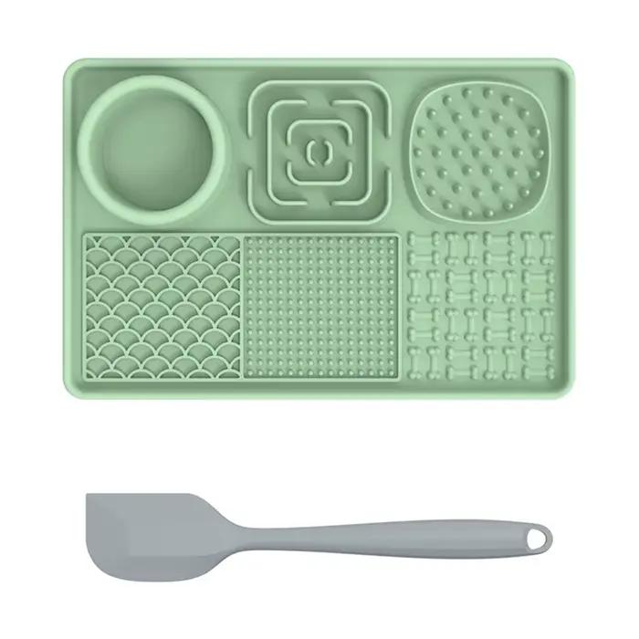 Tapis à lécher pour chiens tapis à lécher en silicone pour animaux de compagnie avec ventouses mange
