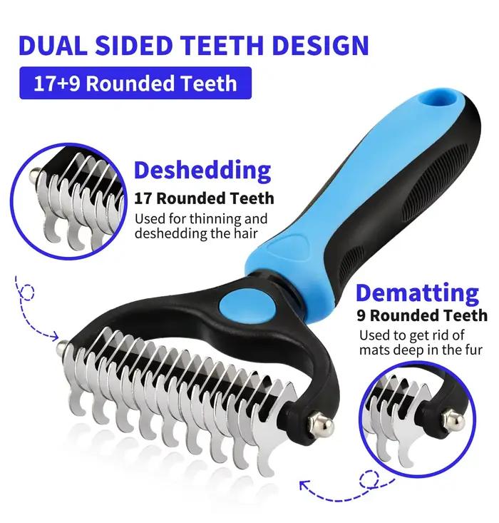 Brosse professionnelle pour démêlage des animaux de compagnie, épilateur de poils de chien, coupe-no