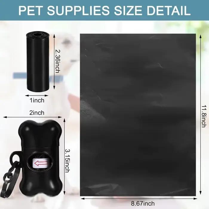 150 sacs de merde de chien + 1 sacs de déchets d'animaux en os pour distributeur de merde sacs de me