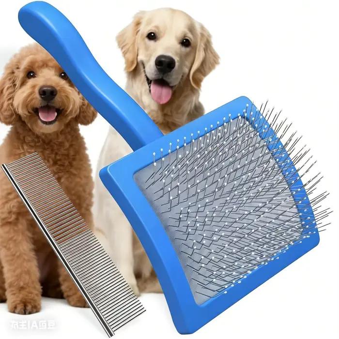 Brosse démêlante pour chien, peigne de toilettage pour caniches, bichons, chiots et chats, brosse à 