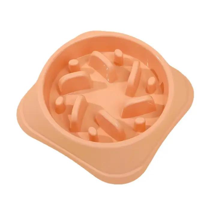 Lot de 3 bols antidérapants bleus pour animaux de compagnie, grande capacité, anti-étouffement, pour