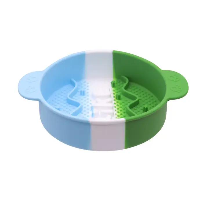 Gamelle anti-étouffement et antidérapante en silicone pour animaux de compagnie, gamelle anti-choc p