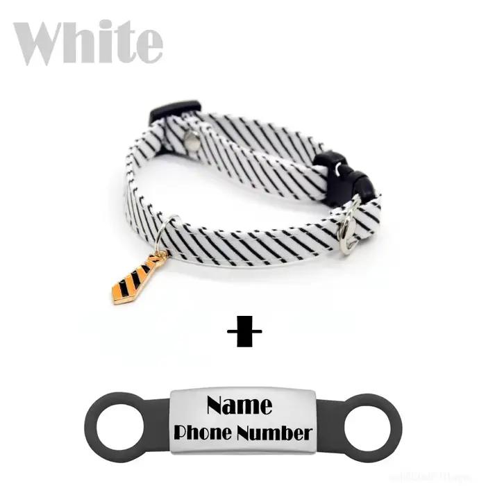 Collier pour chat personnalisé, collier pour animaux de compagnie, gravure gratuite, nom, étiquette 