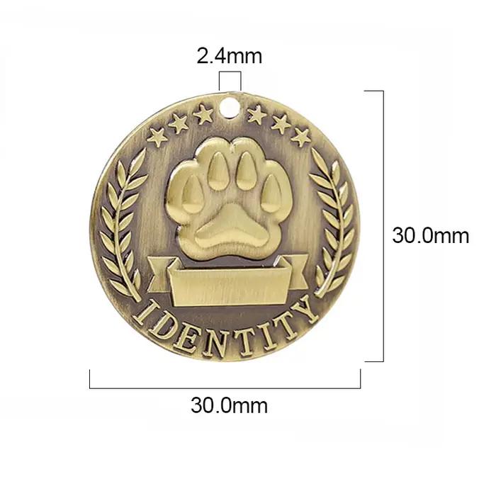Étiquette d'identification Anti-perte pour chien, gravure personnalisée, nom d'animal de compagnie p