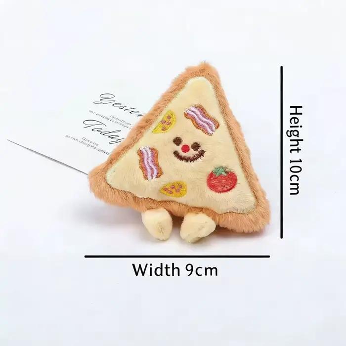 Jouet en peluche pour chien en forme de pizza, jouet interactif à mâcher pour chiots et petits chien