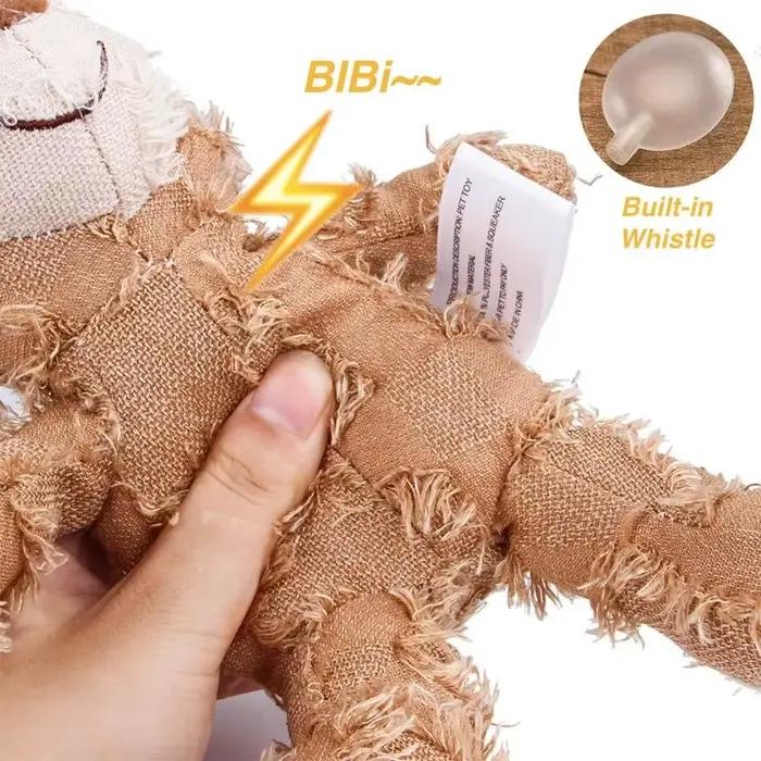 Ours en peluche pour animaux de compagnie, jouet interactif en peluche pour chien, meulage, nettoyag