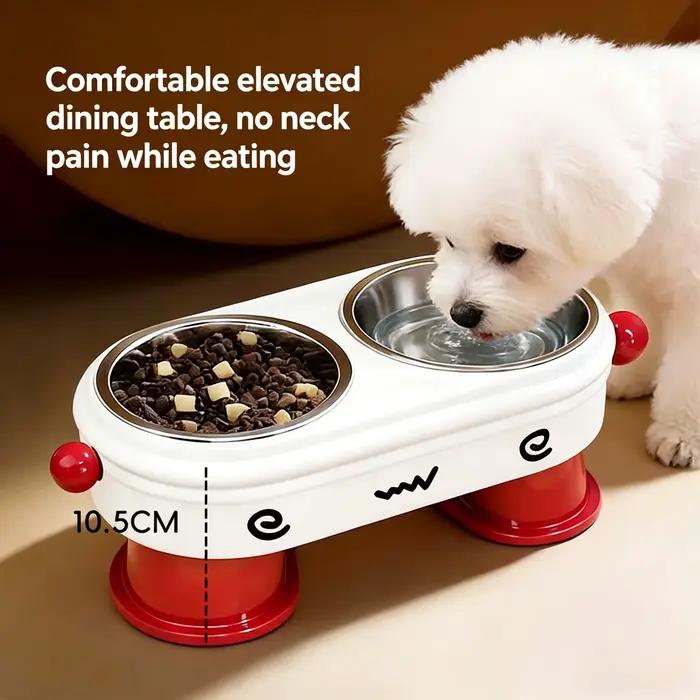 Gamelle surélevée pour chien, double distributeur anti-renversement, gamelle 2-en-1 pour nourriture 