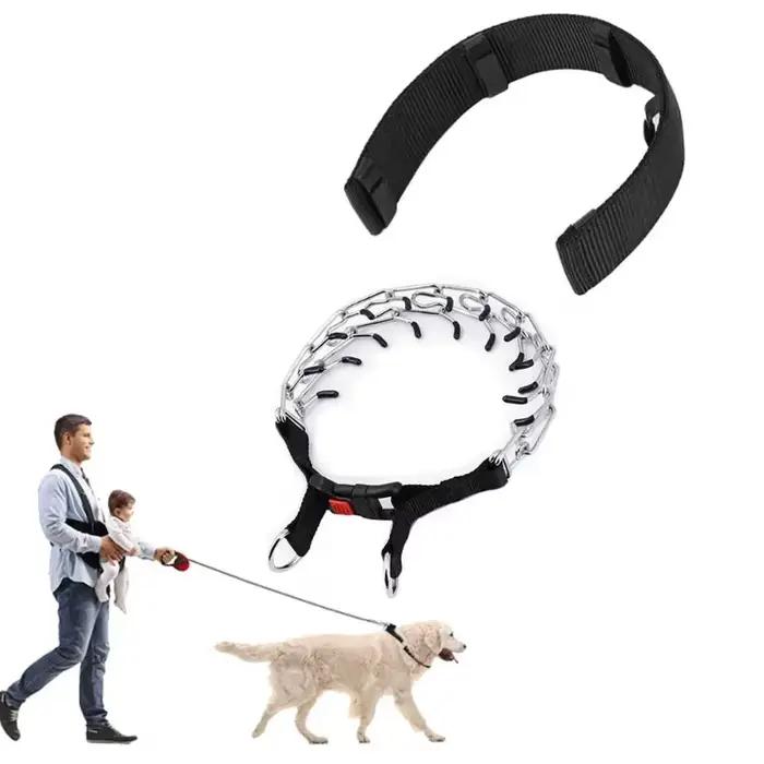 Collier d'entraînement pour chien, avec boucle à dégagement rapide et housse en Nylon, collier de pi