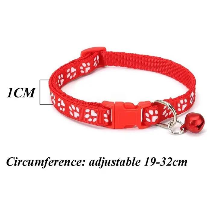Collier de chat mignon avec cloche, 12 pièces, collier de sécurité réglable pour chaton, noir, bleu,