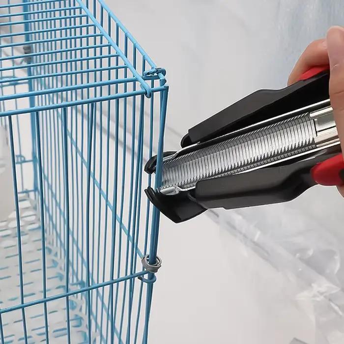 Accessoires de Cage pour animaux, Installation d'anneau de porc, pince de Cage métallique et clous d