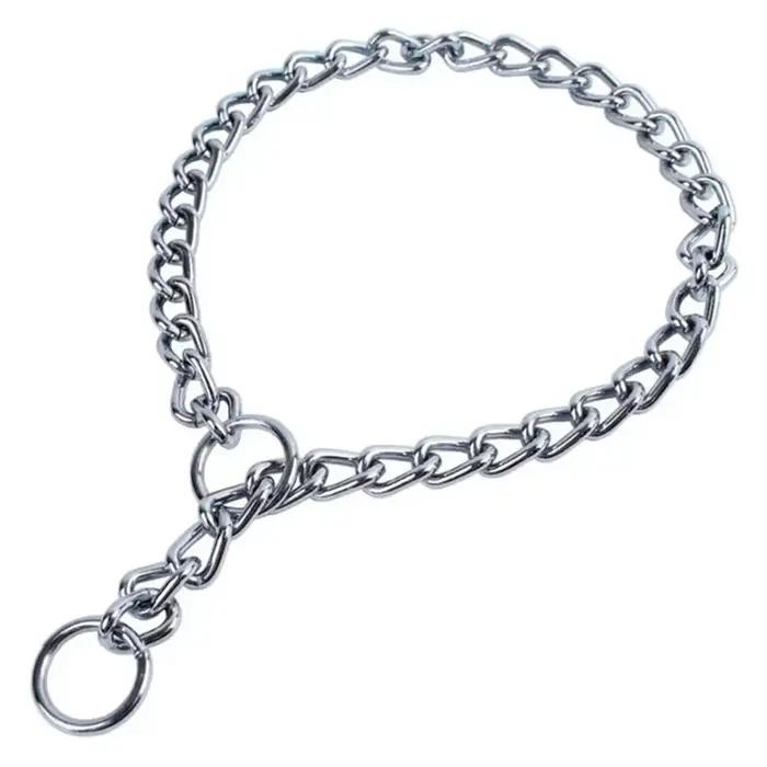 Collier chaîne serpent pour animaux de compagnie, collier d'étouffement pour chien en acier inoxydab