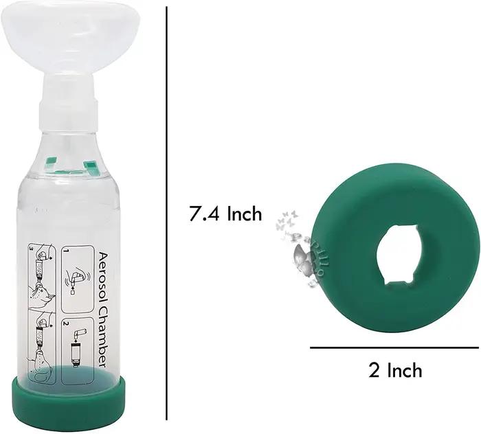 Inhalateur de chambre pour chien et chat, inhalateur avec 2 masques médicaux en Silicone souple, fou