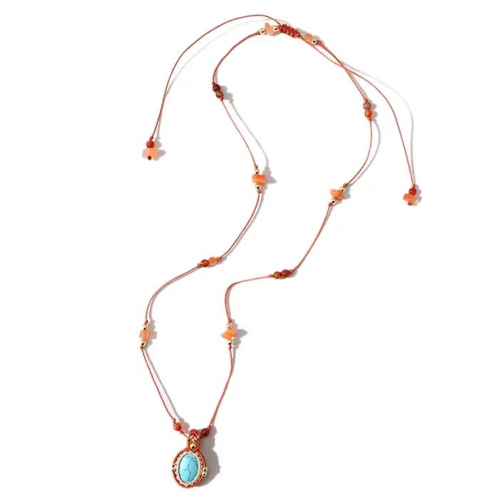 Collier 2025 en macramé tissé à la main, pendentif pour femmes, bijoux cadeau, nouvelle collection