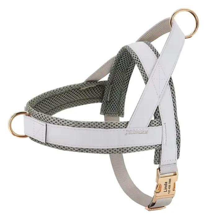 Harnais pour chien personnalisé sans traction, gilet d'entraînement de marche réglable pour animaux 