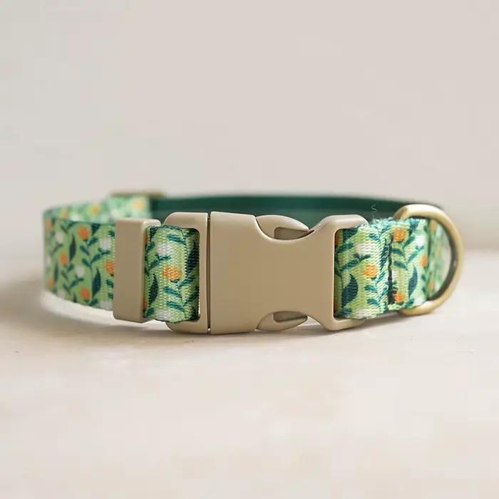 Collier de chien personnalisé réglable personnalisé gravé collier de chien fleur personnalisé ID pla