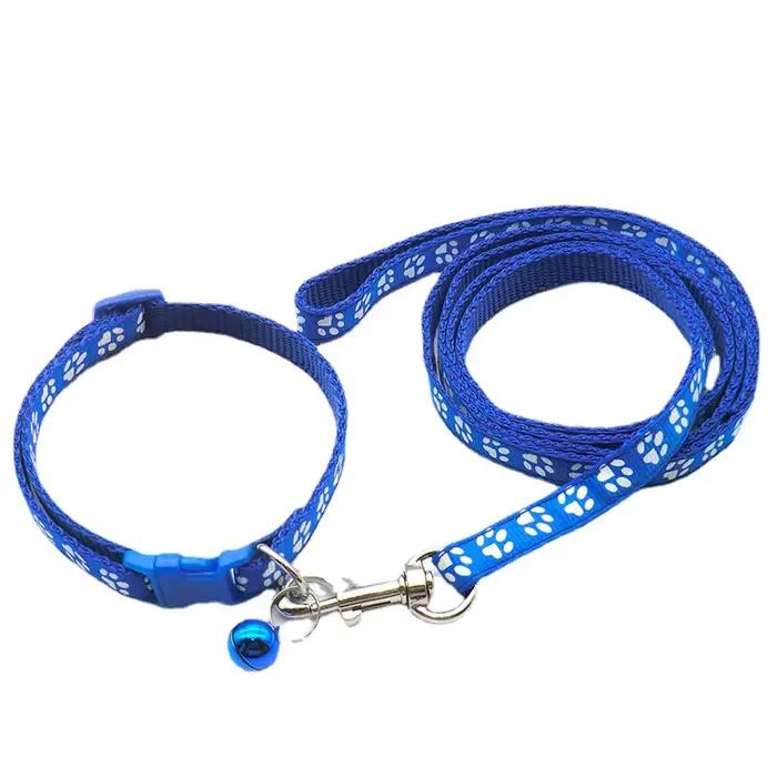 Corde de Traction pour animaux de compagnie, 1.2M, imprimé patte de chien, mignon, plusieurs couleur