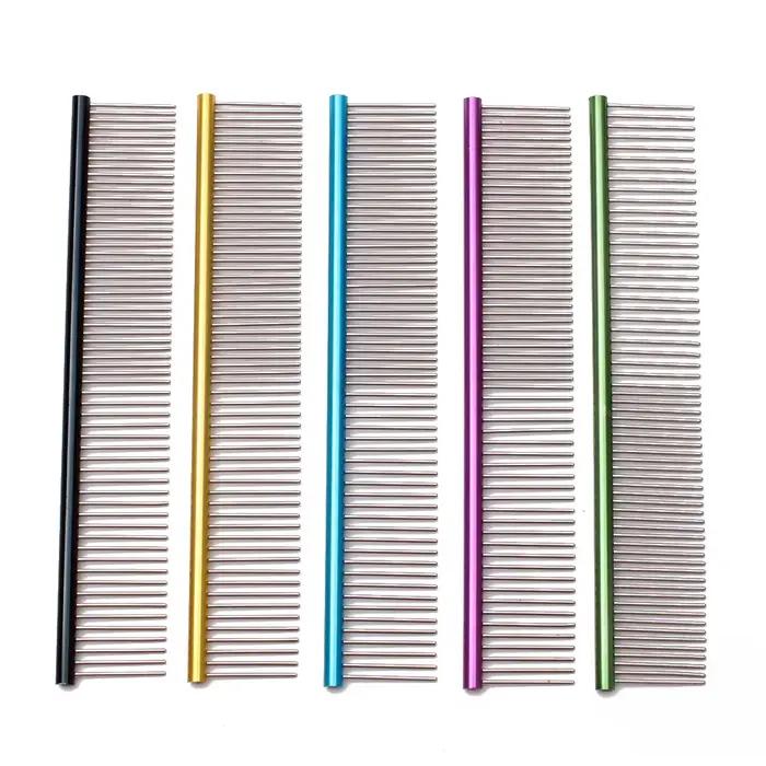 Peigne de toilettage pour chiots, peigne de toilettage en aluminium pour animaux de compagnie, bross