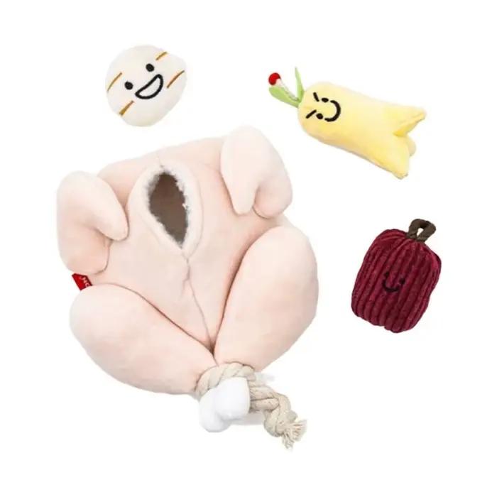 Jouets à mâcher pour chiens, peluche couinante, jouet à mâcher doux pour chiot, cache-cache pour