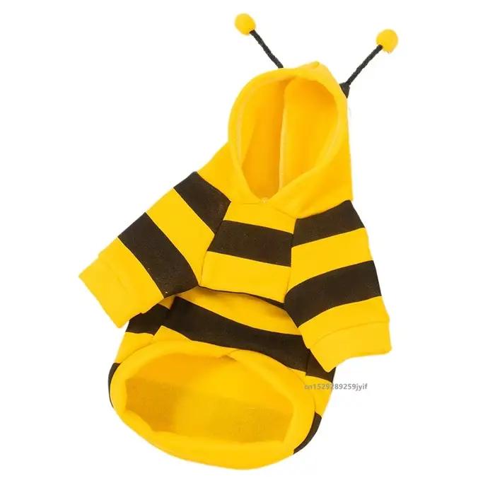 Abeille animal de compagnie chiot manteau vêtements tenue polaire vêtements chien chat sweat à capuc