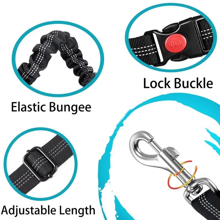 Ceinture de sécurité de voiture pour chien réglable et robuste – Grande corde de Traction pour chien