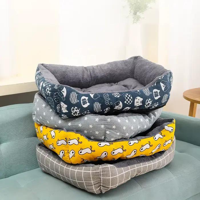 Nid d'hiver pour animaux de compagnie, lits épais pour chats, tapis pour animaux de compagnie, lit p