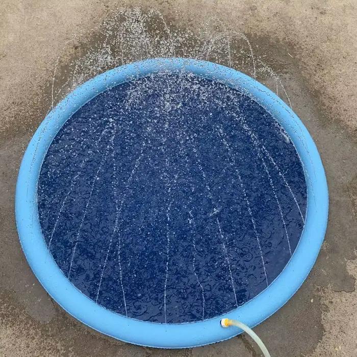 Piscine gonflable pour animaux de compagnie d'été, arroseur d'eau, jeu de polymères refroidissants, 