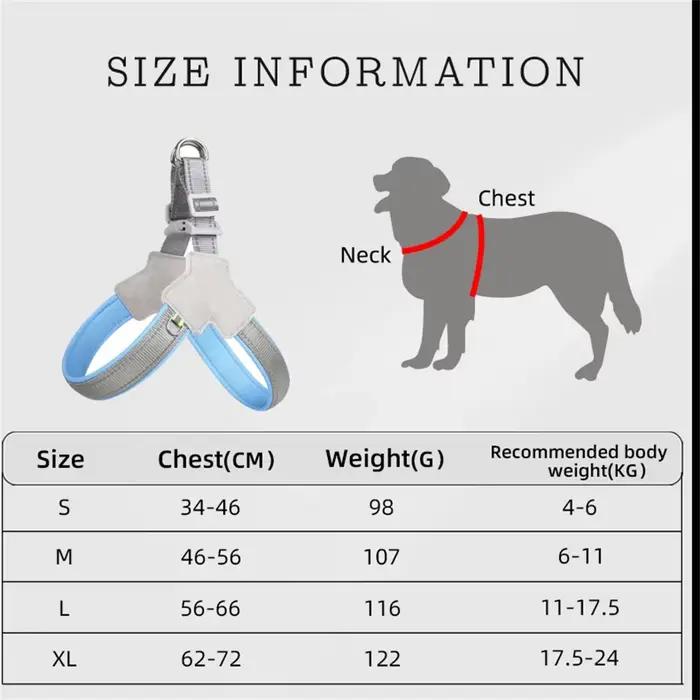 Harnais pour chien de compagnie pour petits et moyens chiens chat réfléchissant chiot chats sans tra