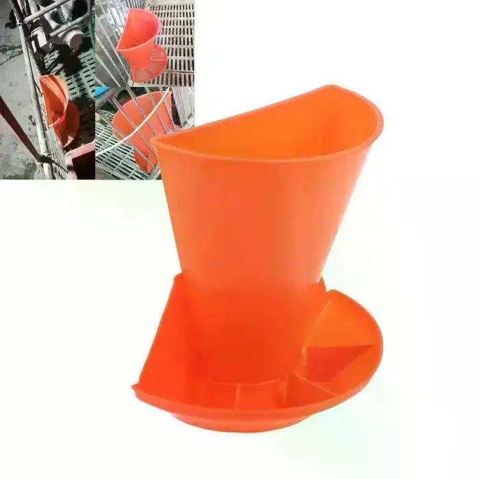 Bol d'alimentation pour porcelets, mangeoire ronde en plastique à fixer au mur pour élevage de porcs