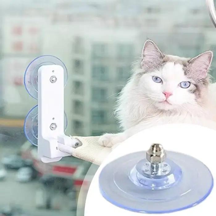 Tampons d'aspiration transparents avec vis pour chat, vis de perchoir de fenêtre pour chat, poids ma
