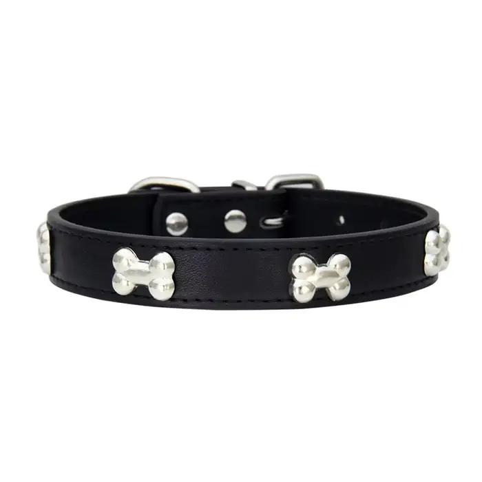 Colliers durables en cuir d'os pour chien, chiot, carlin, pour petit et grand chien, Chihuahua, acce