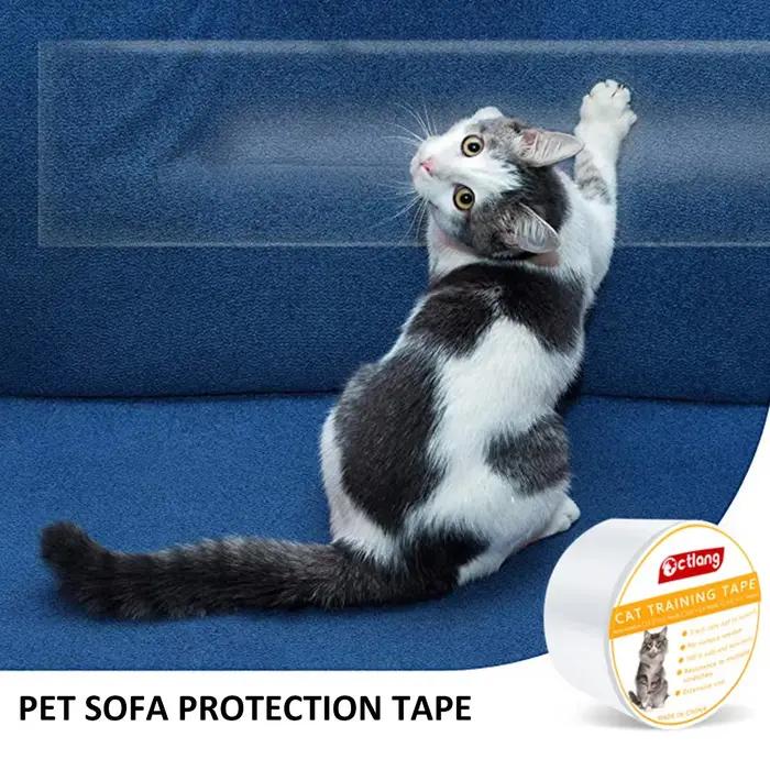 Bande d'entraînement pour chats, 3/10M, dissuasion des rayures, transparente, auto-adhésive, pour ch
