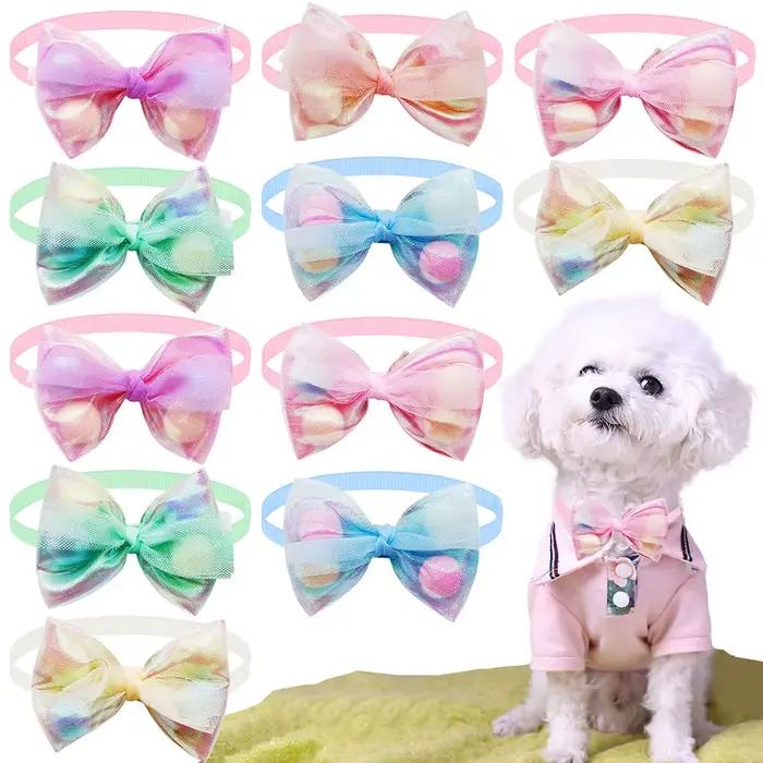 50 pièces nœuds papillon en dentelle pour petit chien collier de chien réglable collier de chat pomp