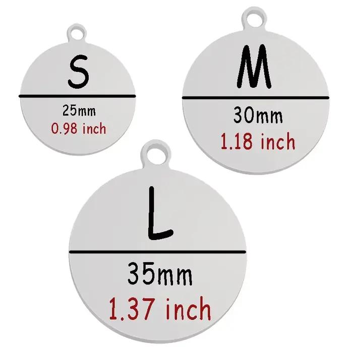 Étiquette d'identification personnalisée pour chien et chat, accessoires de collier, cercle gravé pe