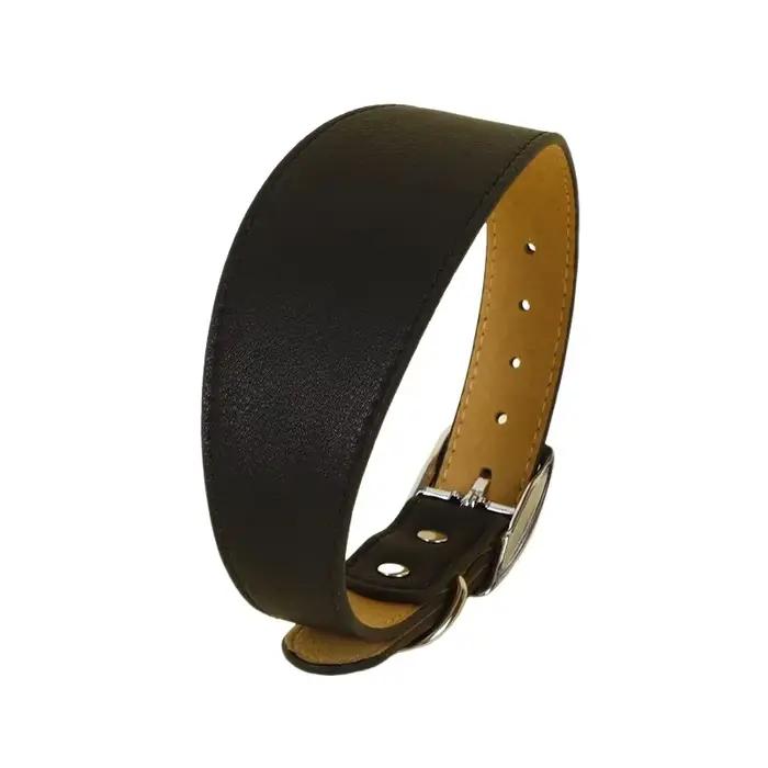 Collier pour animaux de compagnie en PU collier pour chien réglable conception élargie solide et Dur