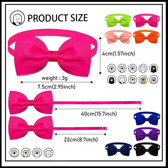 Accessoires pour chiens, nœud papillon réglable pour petit chien et chat, couleur unie, Style à pois